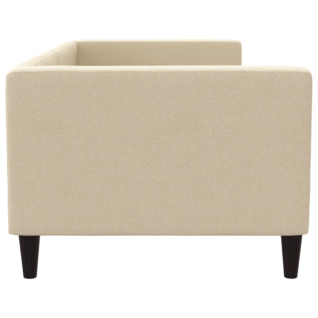 vidaXL Sofa z funkcją spania, kremowa, 80x200 cm, obita tkaniną