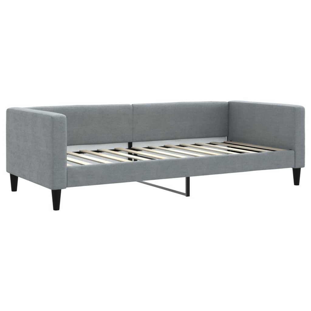 vidaXL Sofa z funkcją spania, jasnoszara, 90x200 cm, obita tkaniną