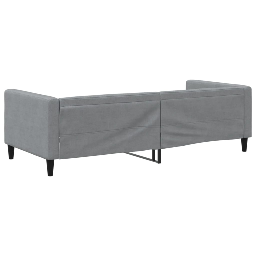 vidaXL Sofa z funkcją spania, jasnoszara, 90x200 cm, obita tkaniną