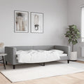vidaXL Sofa z funkcją spania, jasnoszara, 90x200 cm, obita tkaniną