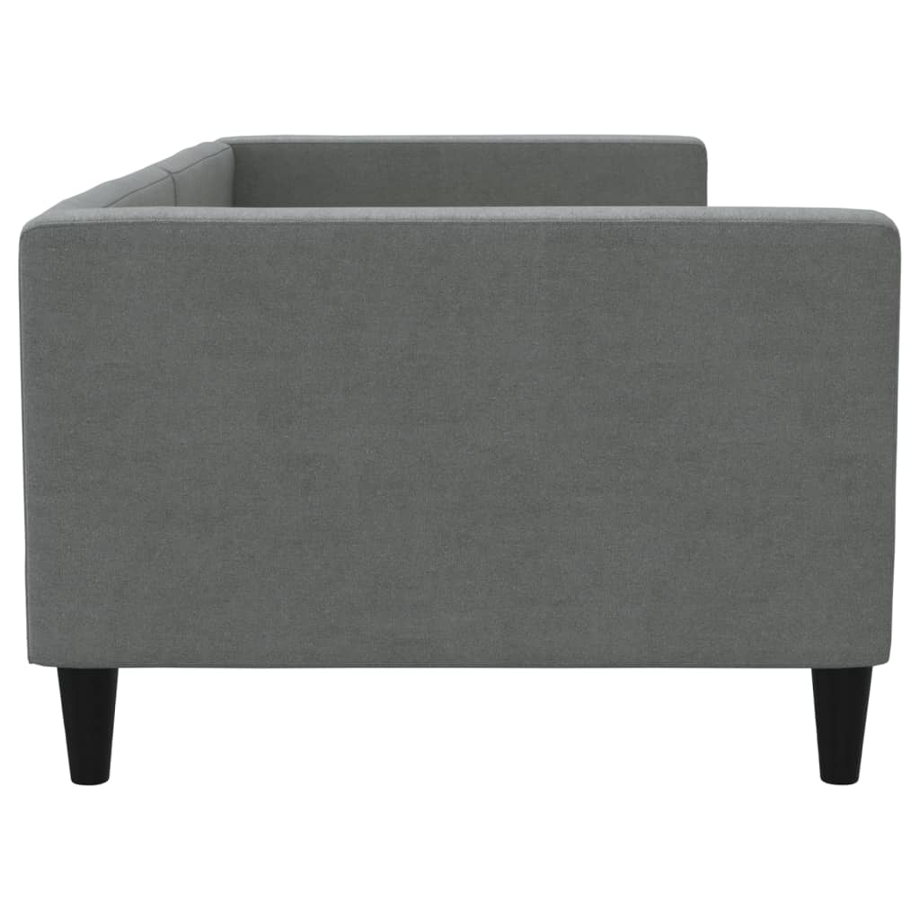 vidaXL Sofa z funkcją spania, ciemnoszara, 90x200 cm, obita tkaniną