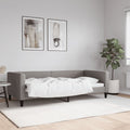 vidaXL Sofa z funkcją spania, kolor taupe, 90x200 cm, obita tkaniną