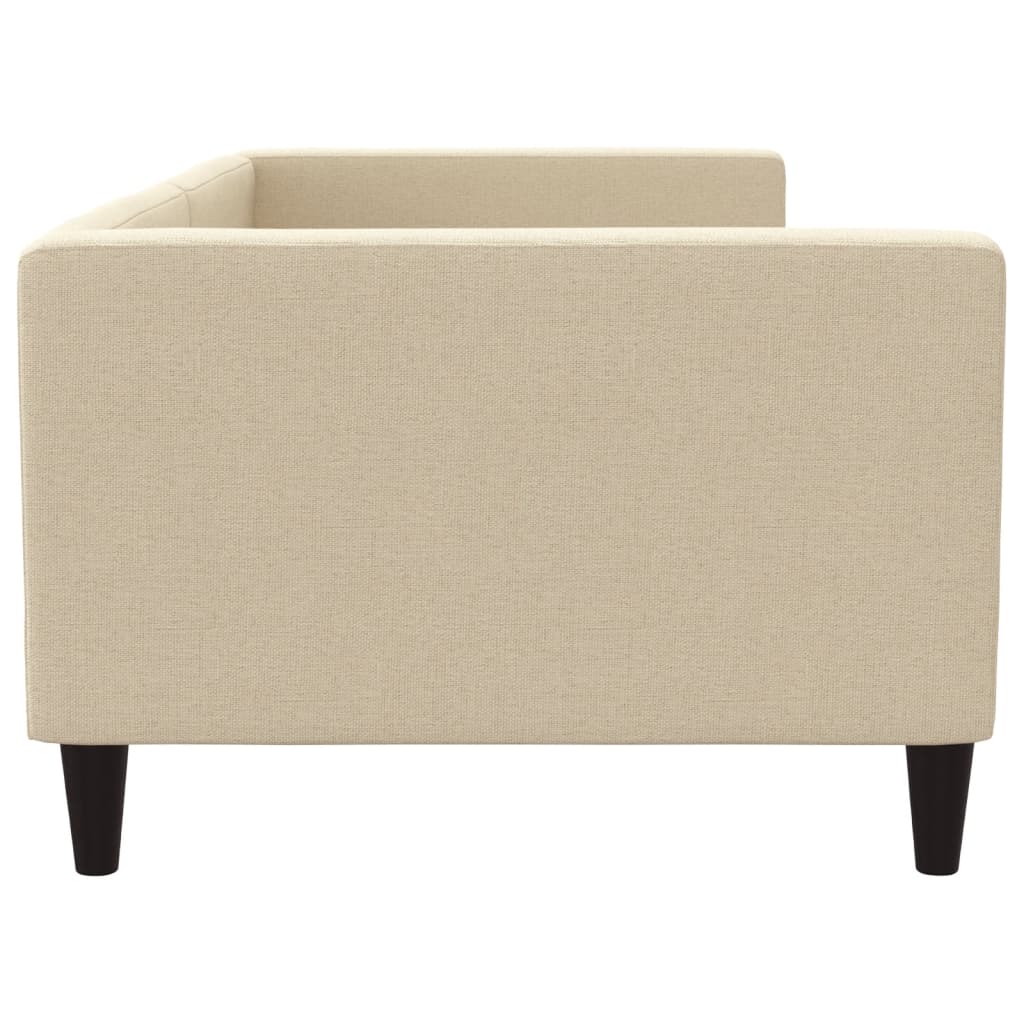 vidaXL Sofa z funkcją spania, kremowe, 90x200 cm, obita tkaniną