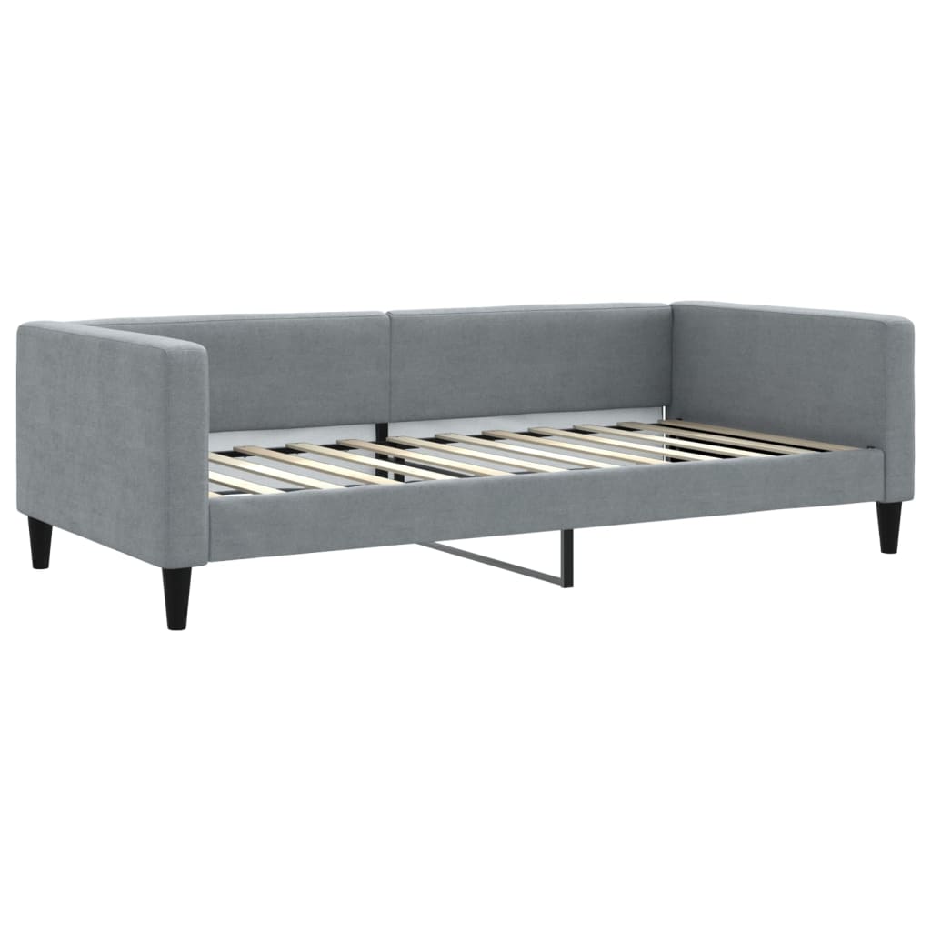 vidaXL Sofa z funkcją spania, jasnoszara, 100x200 cm, obita tkaniną