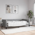 vidaXL Sofa z funkcją spania, jasnoszara, 100x200 cm, obita tkaniną