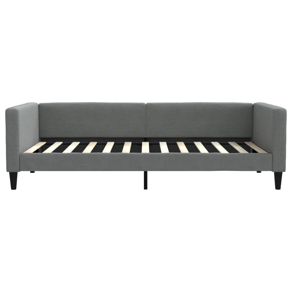 vidaXL Sofa z funkcją spania, ciemnoszara, 100x200 cm, obita tkaniną