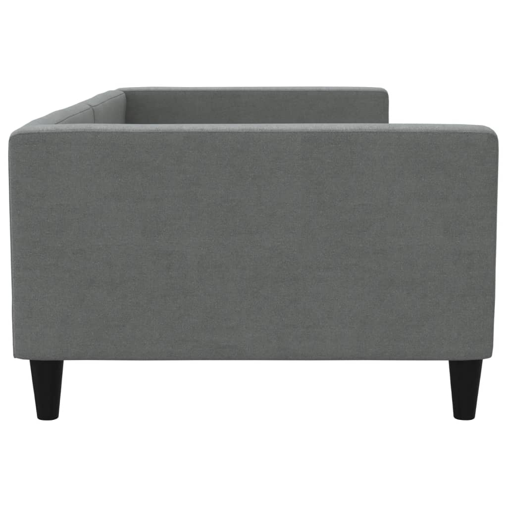 vidaXL Sofa z funkcją spania, ciemnoszara, 100x200 cm, obita tkaniną