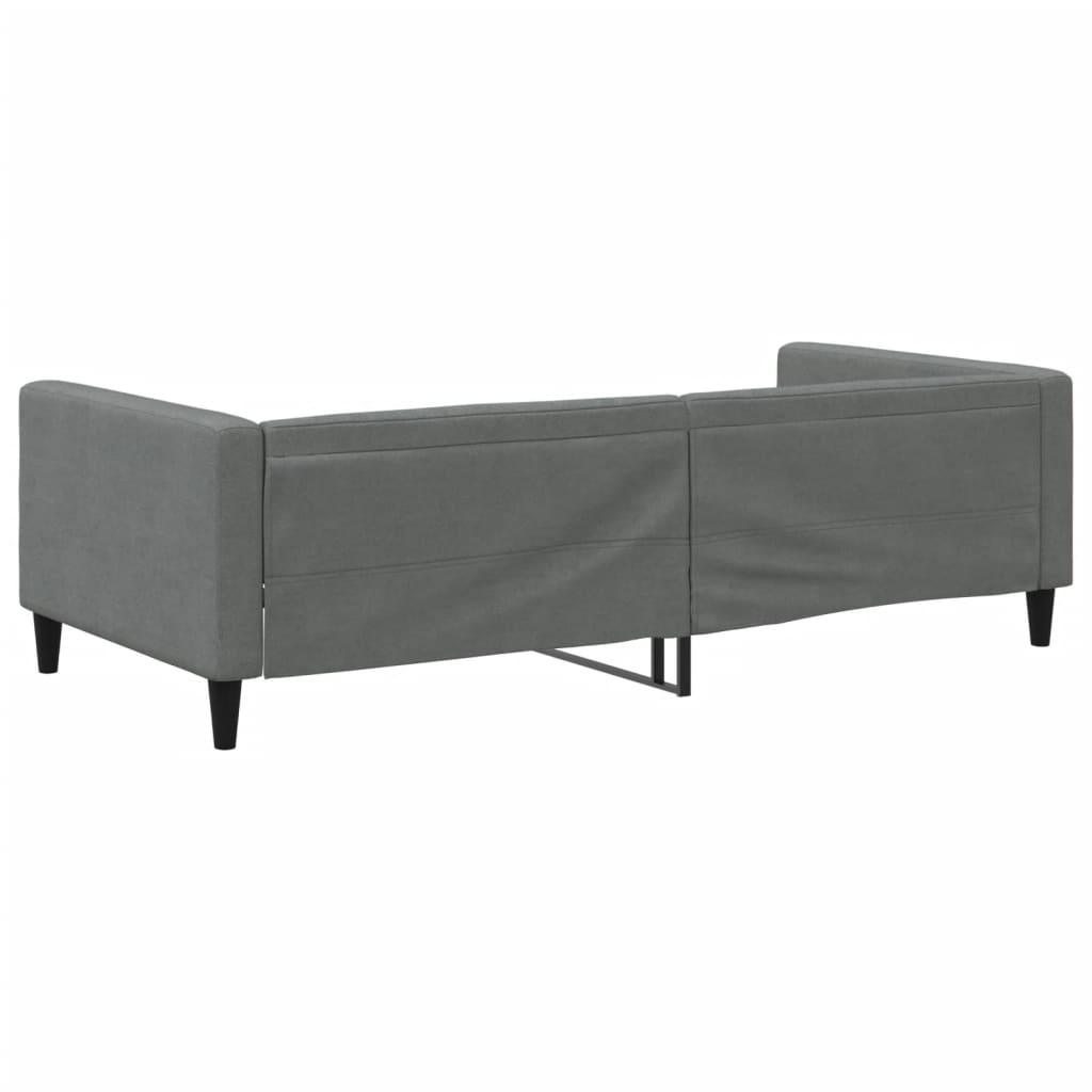 vidaXL Sofa z funkcją spania, ciemnoszara, 100x200 cm, obita tkaniną