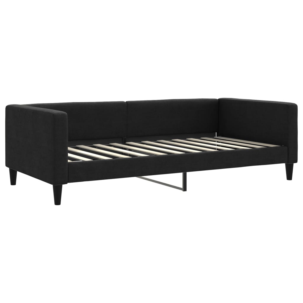 vidaXL Sofa z funkcją spania, czarna, 100x200 cm, obita tkaniną