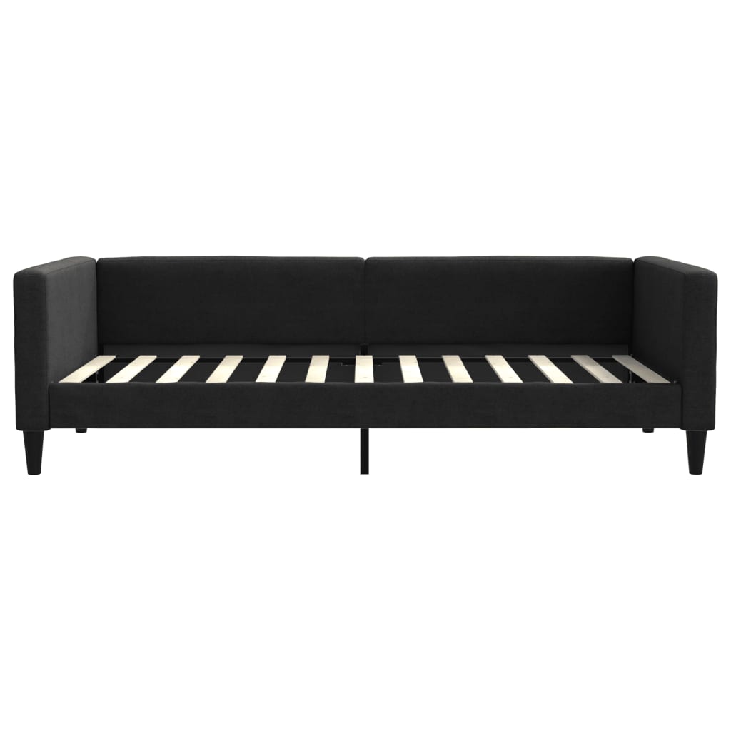 vidaXL Sofa z funkcją spania, czarna, 100x200 cm, obita tkaniną