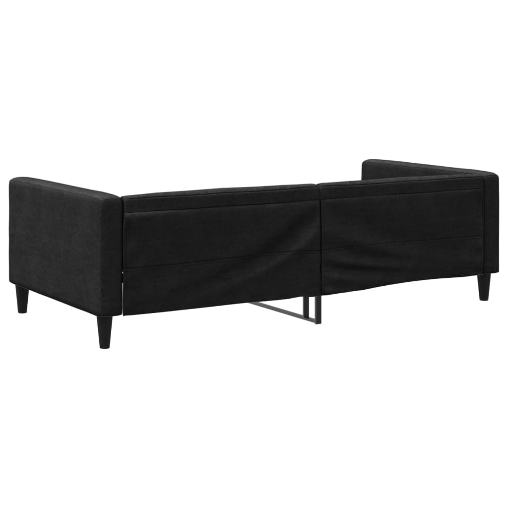 vidaXL Sofa z funkcją spania, czarna, 100x200 cm, obita tkaniną