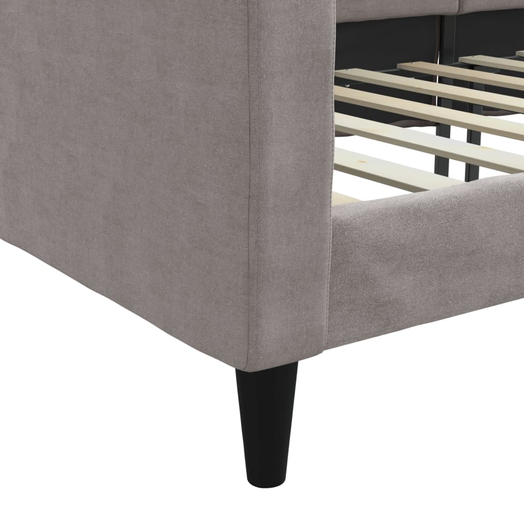 vidaXL Sofa z funkcją spania, kolor taupe, 100x200 cm, obita tkaniną