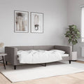 vidaXL Sofa z funkcją spania, kolor taupe, 100x200 cm, obita tkaniną