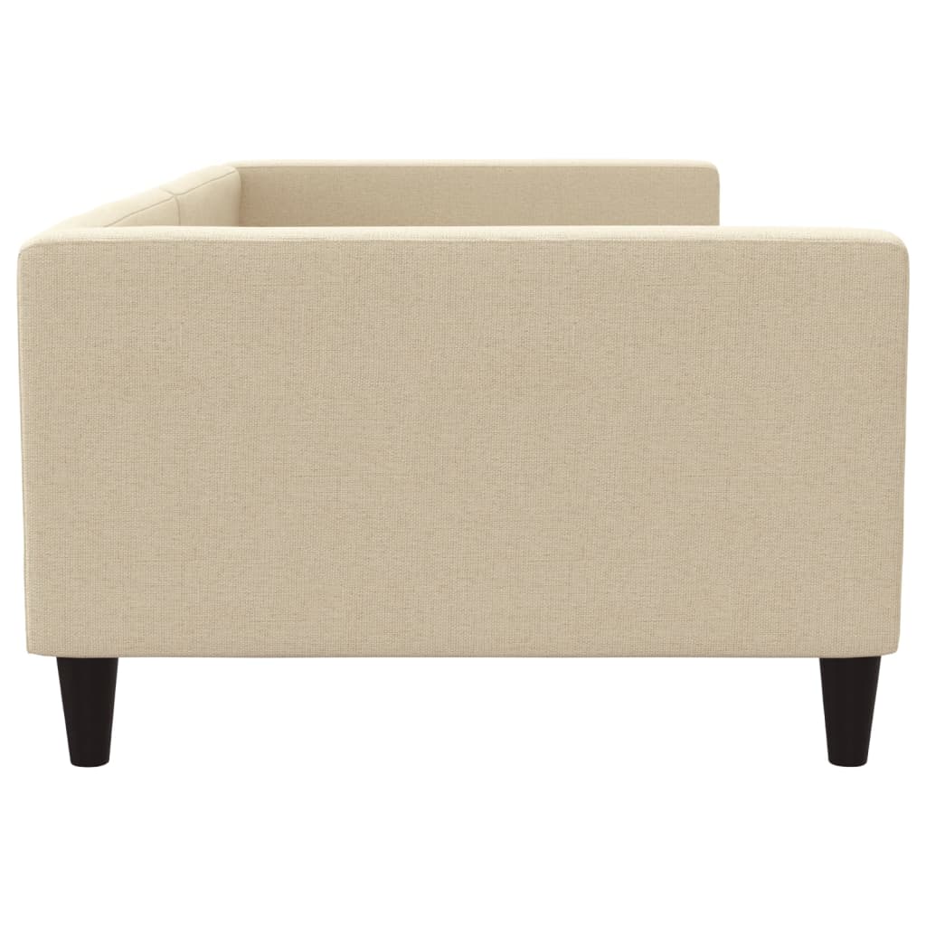 vidaXL Sofa z funkcją spania, kremowa, 100x200 cm, obita tkaniną