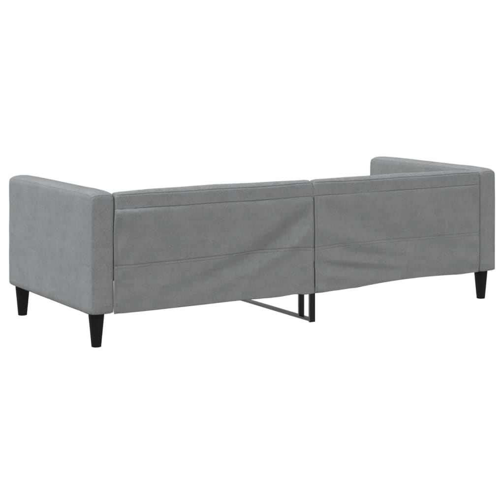 vidaXL Sofa z funkcją spania, jasnoszara, 90x190 cm, obita tkaniną