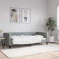vidaXL Sofa z funkcją spania, jasnoszara, 90x190 cm, obita tkaniną
