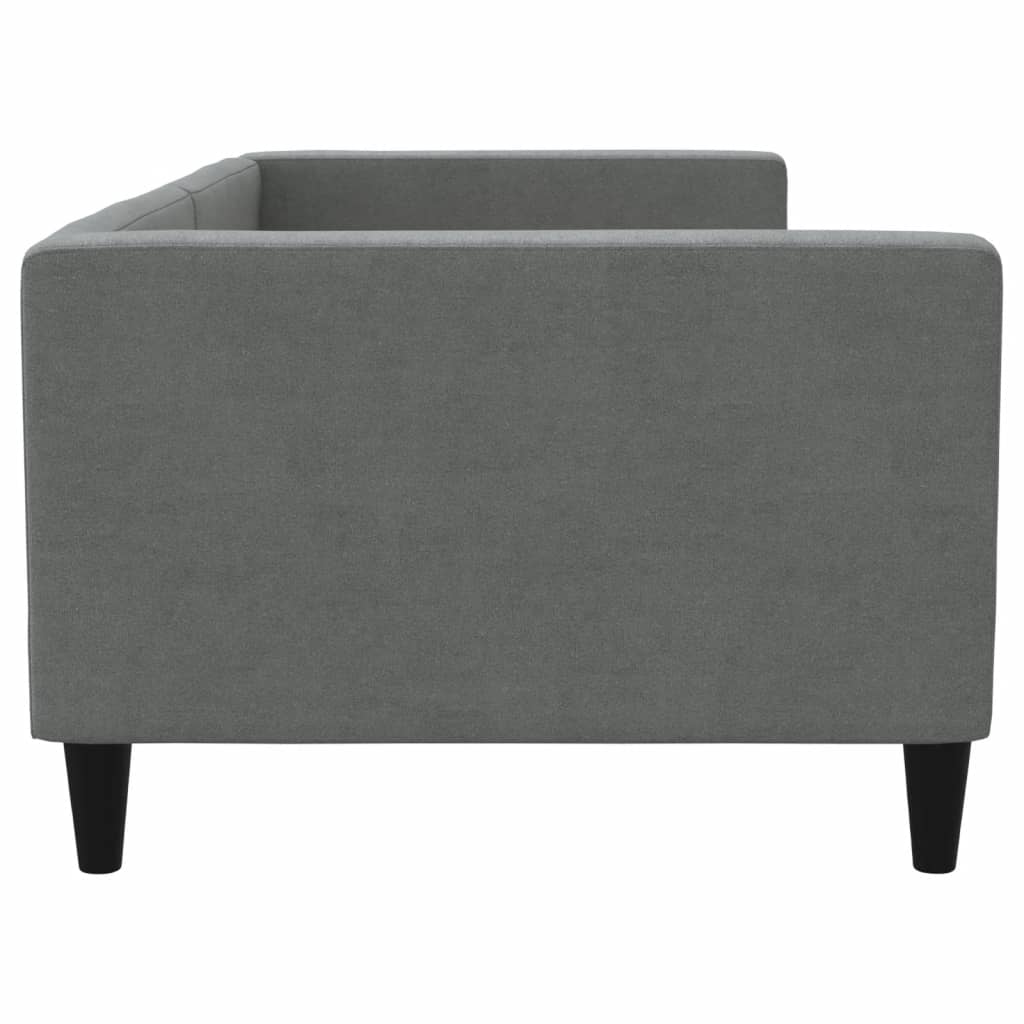 vidaXL Sofa z funkcją spania, ciemnoszara, 90x190 cm, obita tkaniną