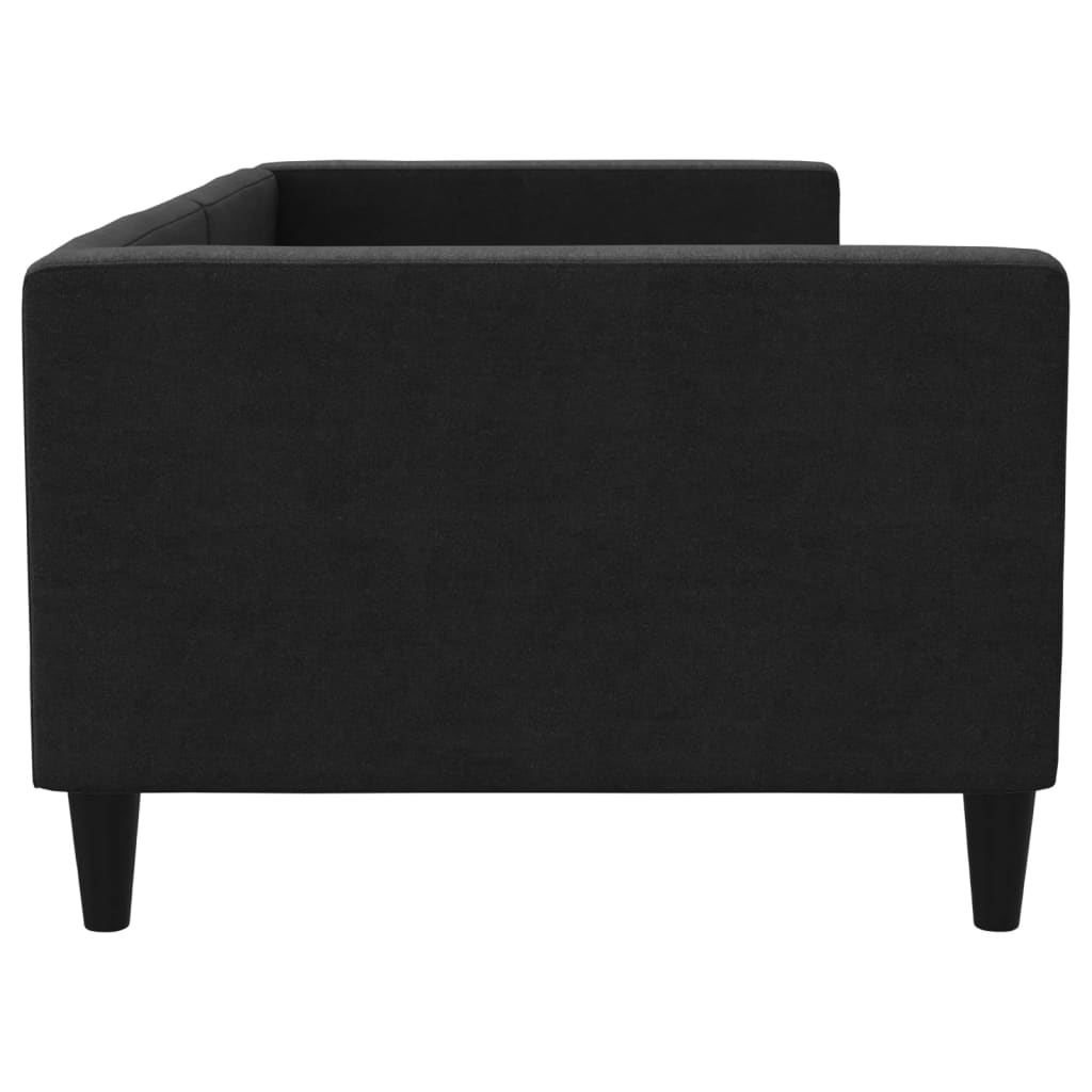 vidaXL Sofa z funkcją spania, czarna, 90x190 cm, obita tkaniną