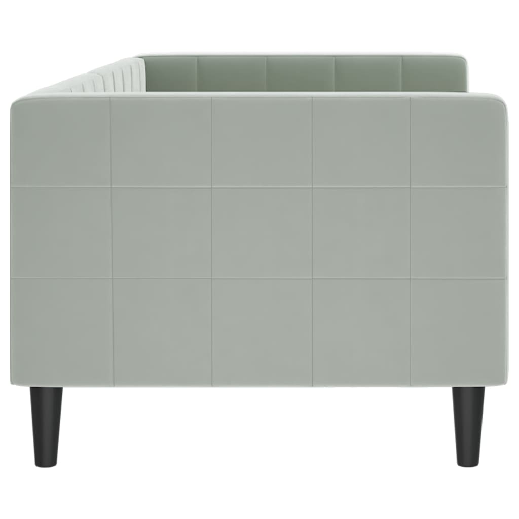 vidaXL Sofa z funkcją spania, jasnoszara, 80x200 cm, obita aksamitem
