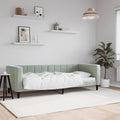 vidaXL Sofa z funkcją spania, jasnoszara, 80x200 cm, obita aksamitem