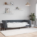 vidaXL Sofa z funkcją spania, ciemnoszara, 80x200 cm, aksamitna
