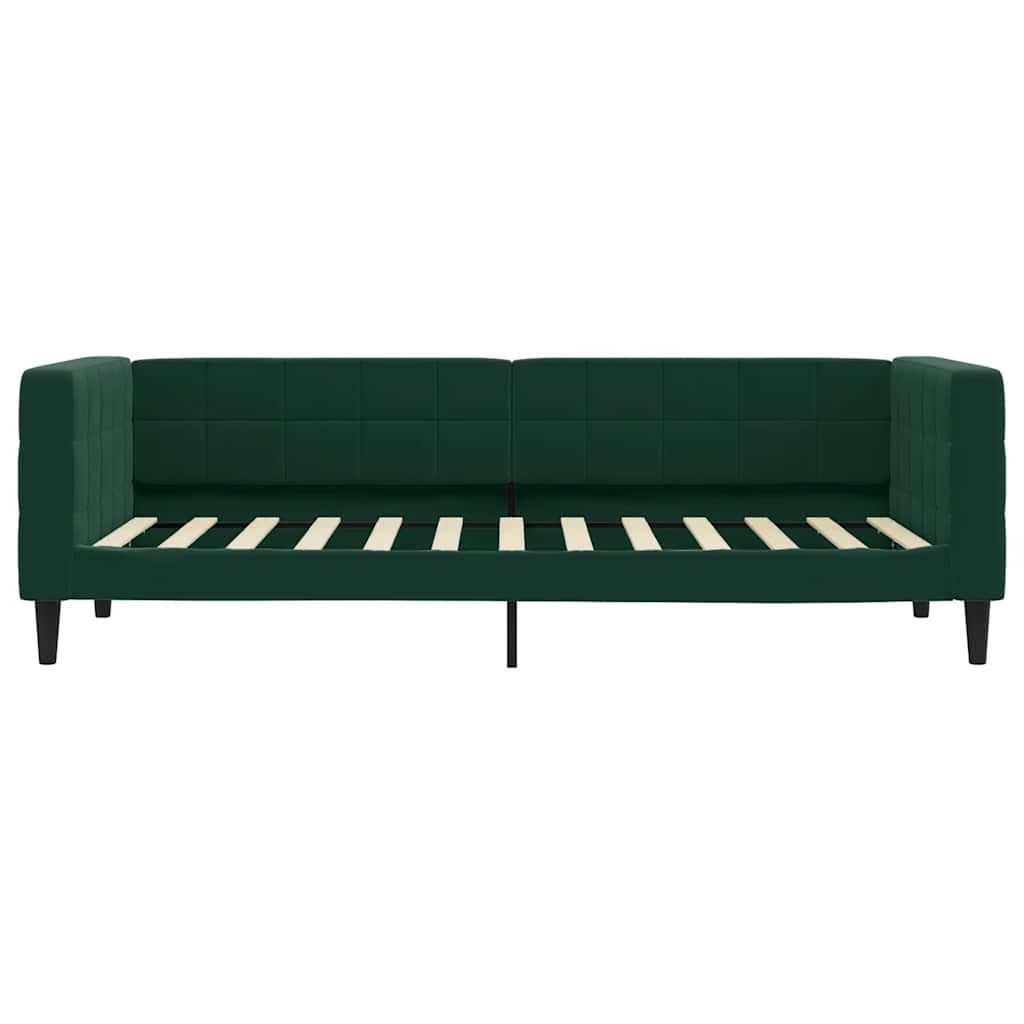 vidaXL Sofa z funkcją spania, ciemnozielona, 80x200 cm, aksamitna