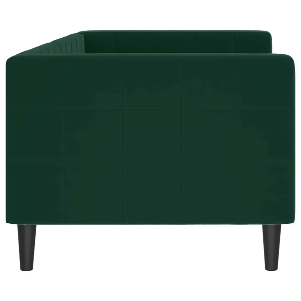vidaXL Sofa z funkcją spania, ciemnozielona, 80x200 cm, aksamitna