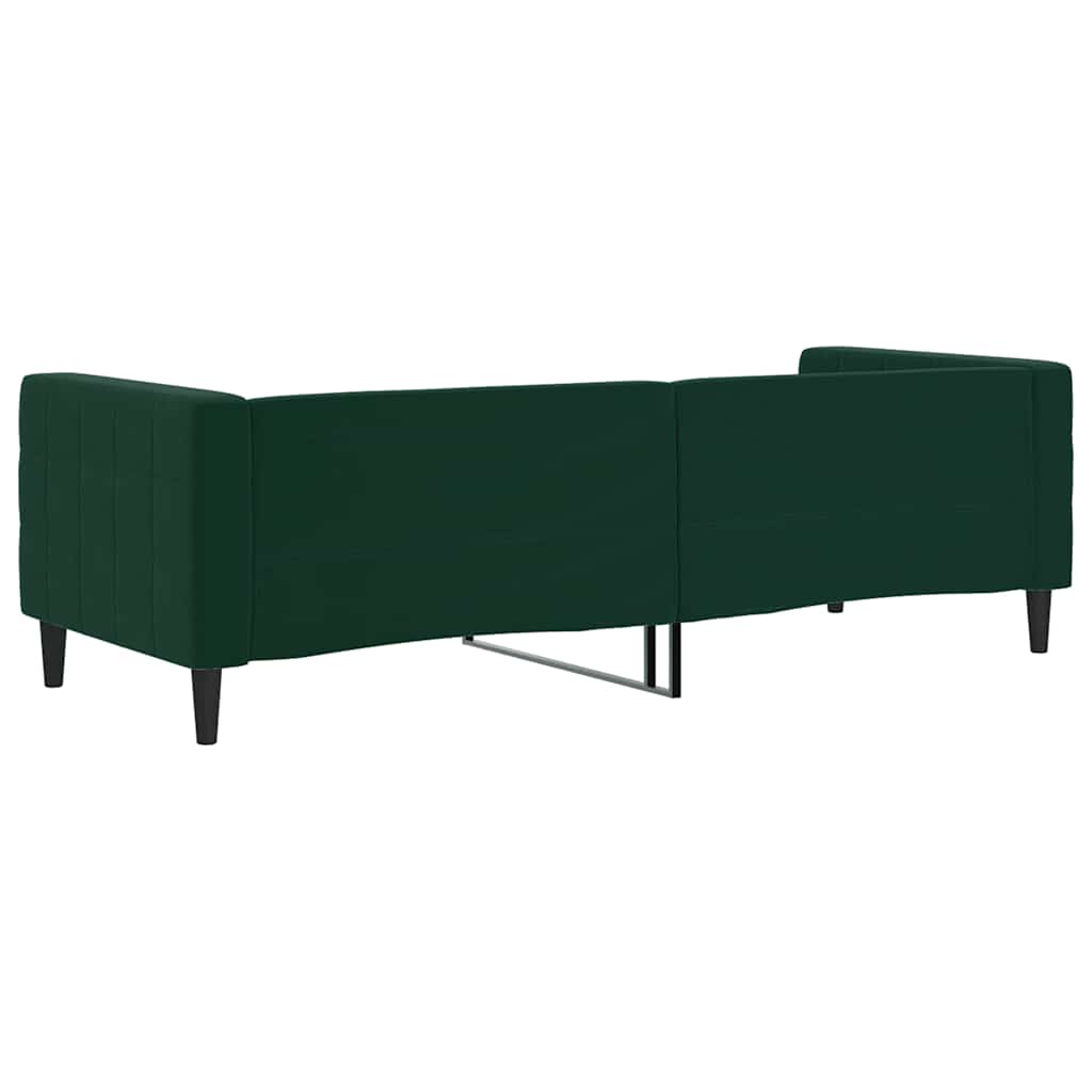 vidaXL Sofa z funkcją spania, ciemnozielona, 80x200 cm, aksamitna