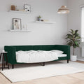vidaXL Sofa z funkcją spania, ciemnozielona, 80x200 cm, aksamitna