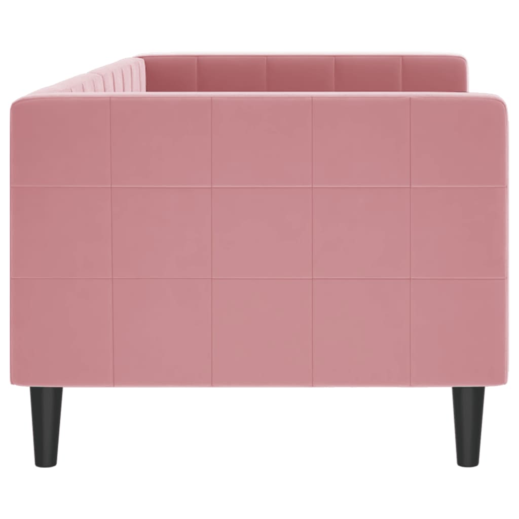 vidaXL Sofa z funkcją spania, różowa, 80x200 cm, obita aksamitem