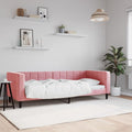 vidaXL Sofa z funkcją spania, różowa, 80x200 cm, obita aksamitem