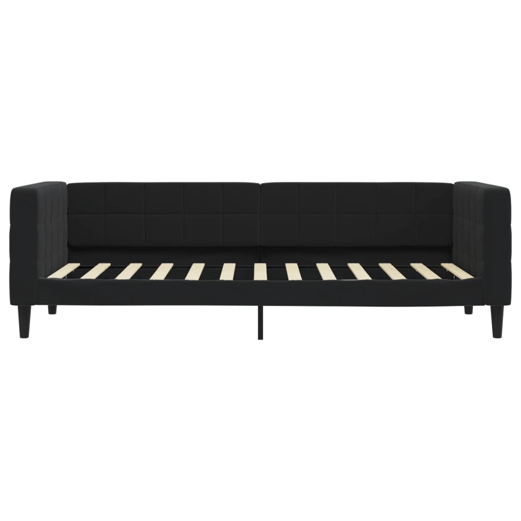 vidaXL Sofa z funkcją spania, czarna, 80x200 cm, obita aksamitem