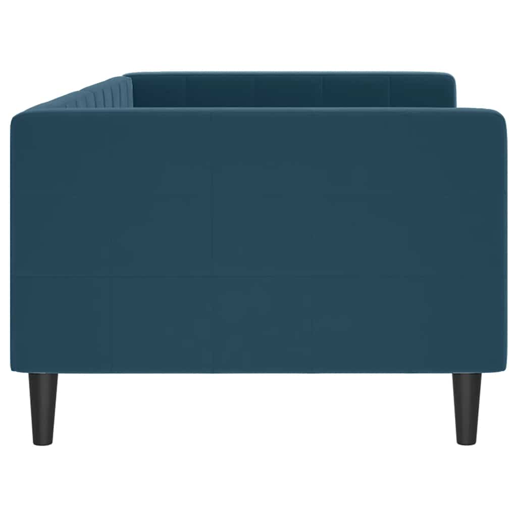 vidaXL Sofa z funkcją spania, niebieska, 90x200 cm, obita aksamitem