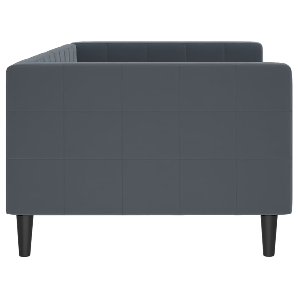 vidaXL Sofa z funkcją spania, ciemnoszara, 90x200 cm, aksamit