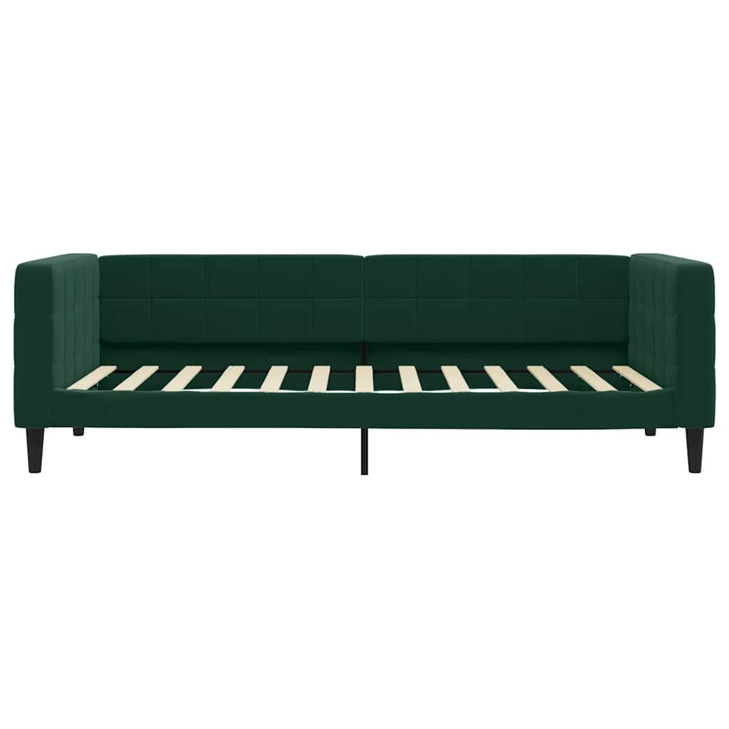 vidaXL Sofa z funkcją spania, ciemnozielona, 90x200 cm, aksamitna