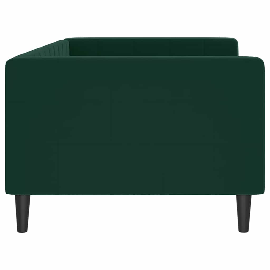 vidaXL Sofa z funkcją spania, ciemnozielona, 90x200 cm, aksamitna