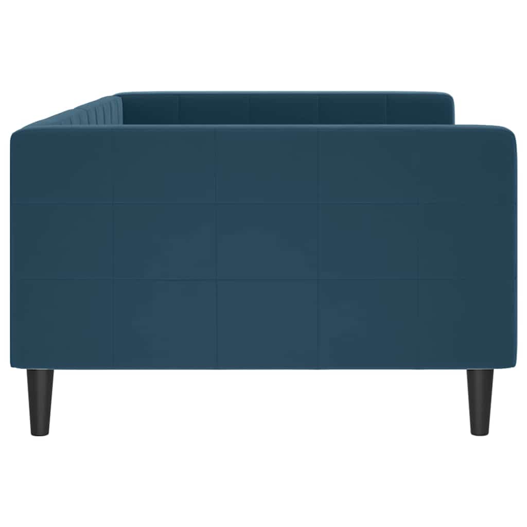 vidaXL Sofa z funkcją spania, niebieska, 100x200 cm, obita aksamitem