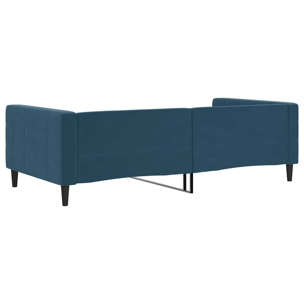 vidaXL Sofa z funkcją spania, niebieska, 100x200 cm, obita aksamitem