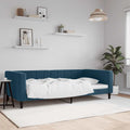 vidaXL Sofa z funkcją spania, niebieska, 100x200 cm, obita aksamitem