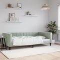 vidaXL Sofa z funkcją spania, jasnoszara, 100x200 cm, obita aksamitem