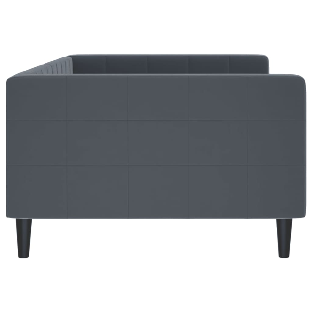 vidaXL Sofa z funkcją spania, ciemnoszara, 100x200 cm, aksamit