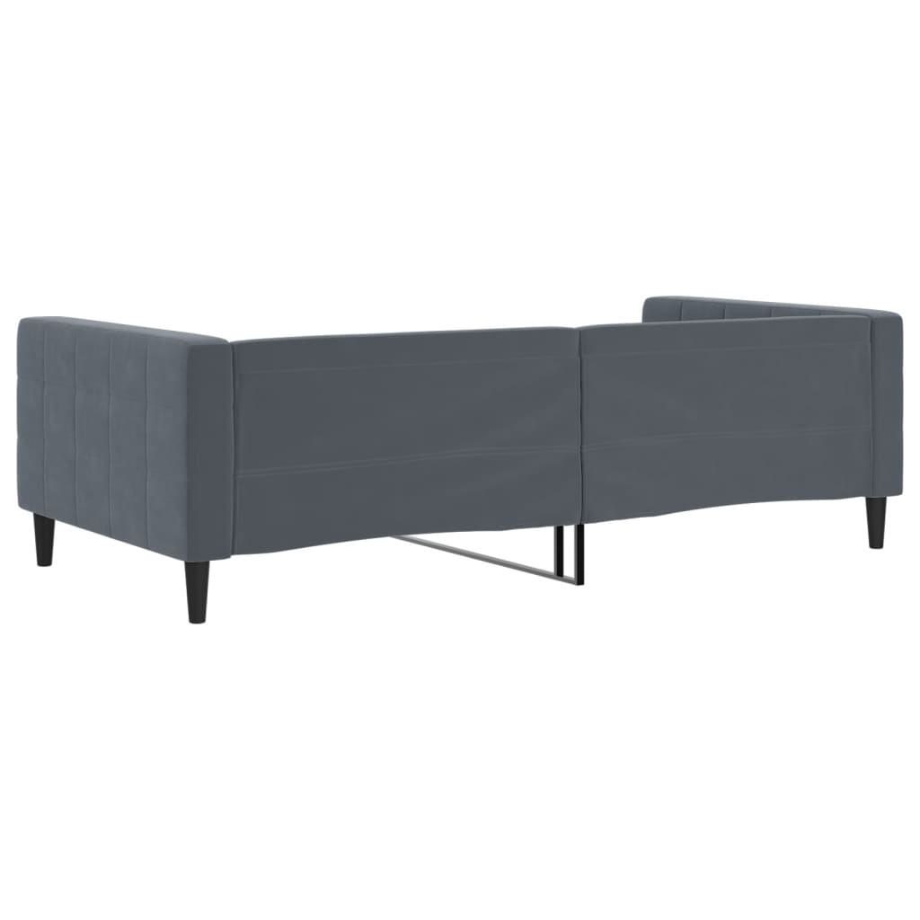 vidaXL Sofa z funkcją spania, ciemnoszara, 100x200 cm, aksamit