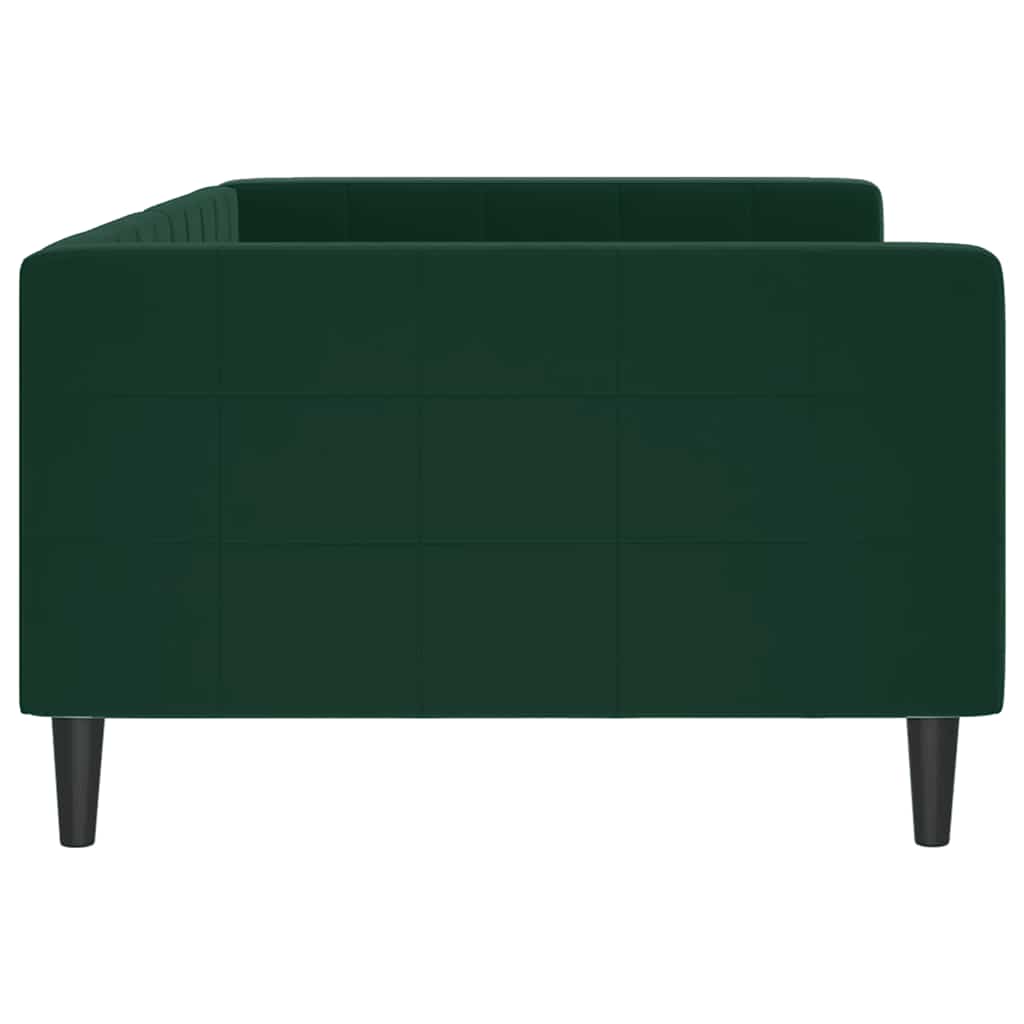 vidaXL Sofa z funkcją spania, ciemnozielona, 100x200 cm, aksamitna
