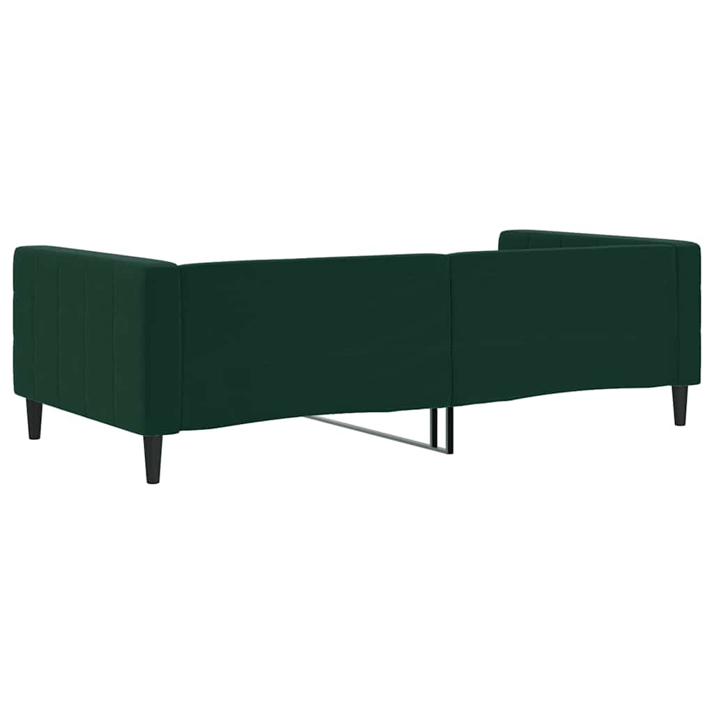 vidaXL Sofa z funkcją spania, ciemnozielona, 100x200 cm, aksamitna