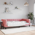 vidaXL Sofa z funkcją spania, różowa, 100x200 cm, obita aksamitem