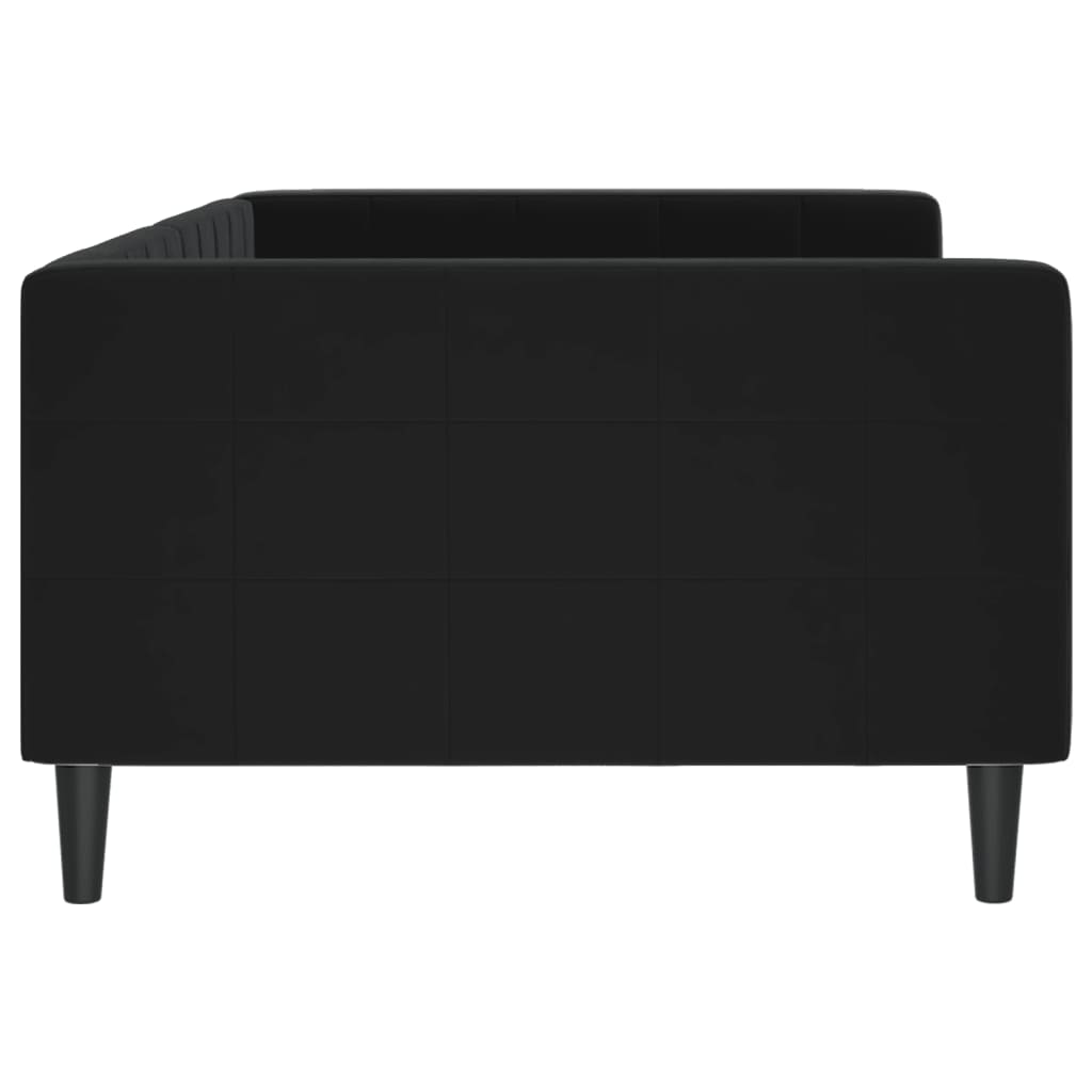 vidaXL Sofa z funkcją spania, czarna, 100x200 cm, obita aksamitem