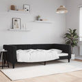 vidaXL Sofa z funkcją spania, czarna, 100x200 cm, obita aksamitem