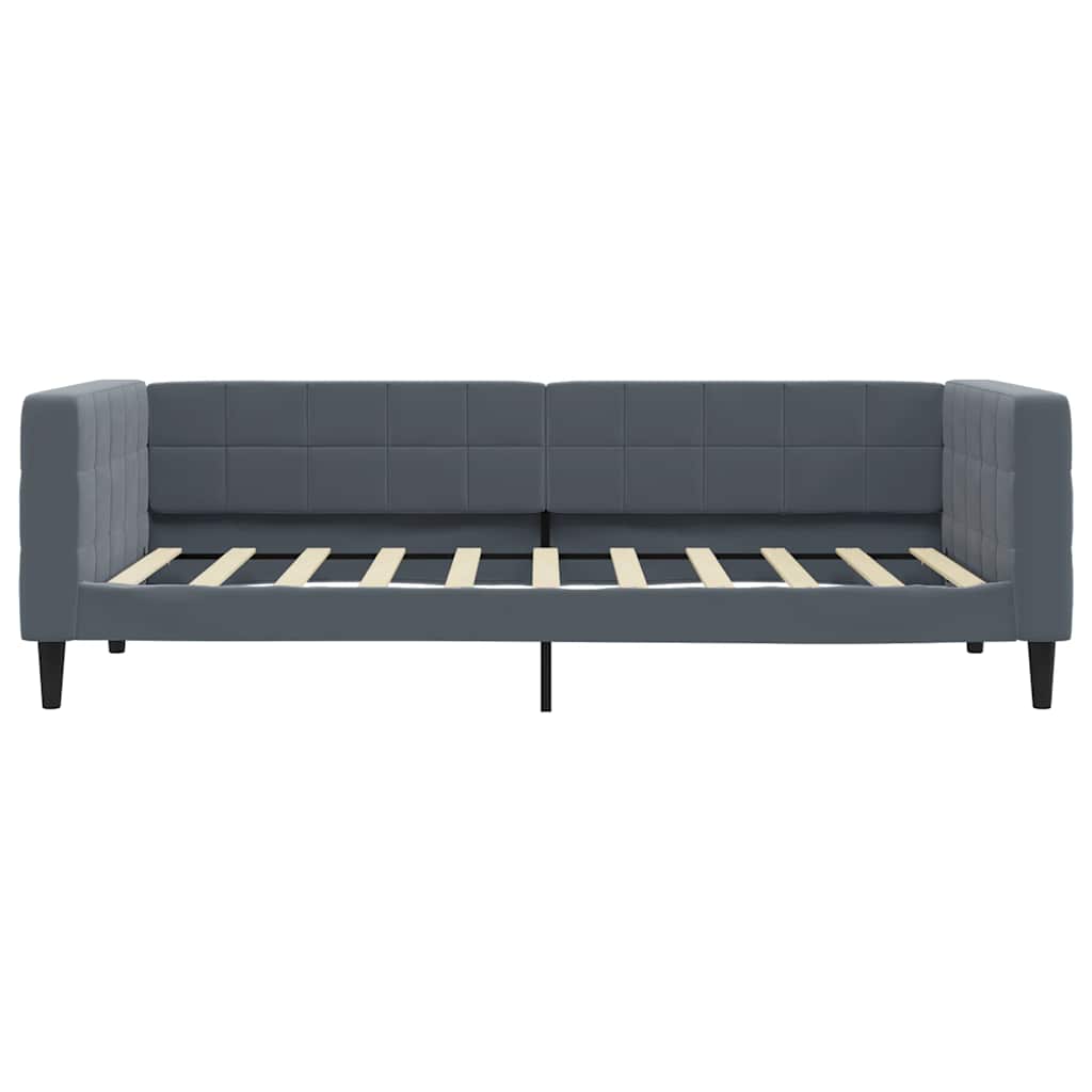 vidaXL Sofa z funkcją spania, ciemnoszara, 90x190 cm, aksamit