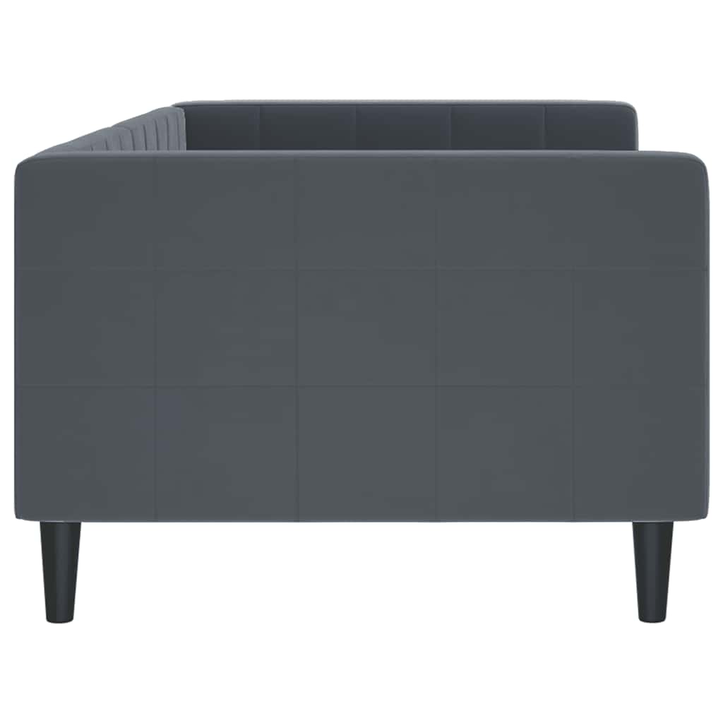 vidaXL Sofa z funkcją spania, ciemnoszara, 90x190 cm, aksamit