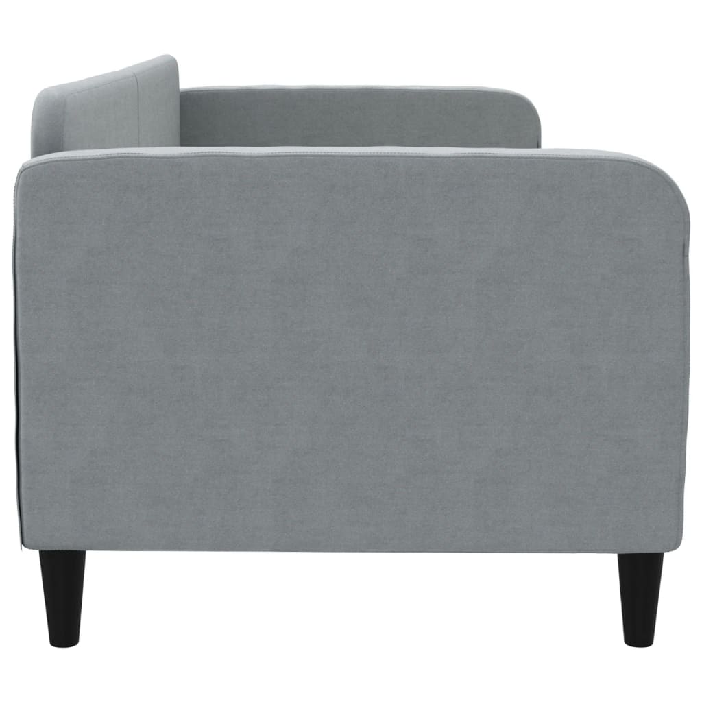 vidaXL Łóżko dzienne, jasnoszare, 80x200 cm, obite tkaniną